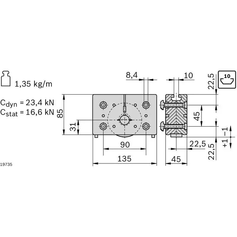 3842535665 SUPPORT BEARING LF20 Bosch Rexroth, superior quality