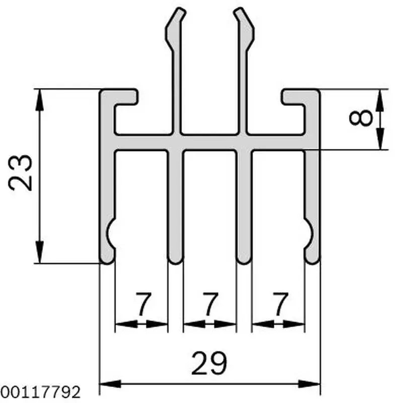 3842536531 Profil Ușă Glisantă 40 AL 10x3000mm Bosch Rexroth