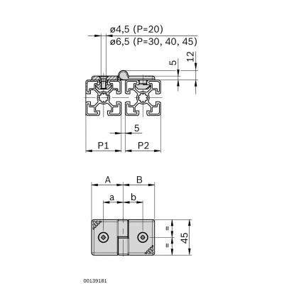 3842543323 HINGE AL 45/30 LIFTOFF, L Bosch Rexroth - Superior Quality