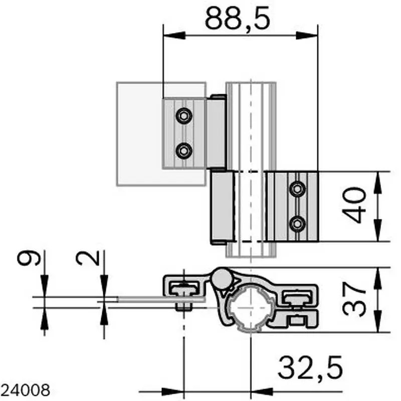 3842548127 Hinge D28L Profile Accessories Bosch Rexroth