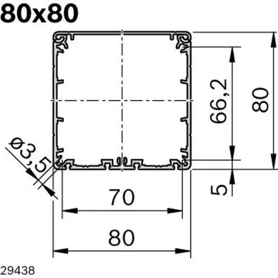 3842552275 CABLE CHANNEL 80X80 AL 6X3000MM Bosch Rexroth, superior quality