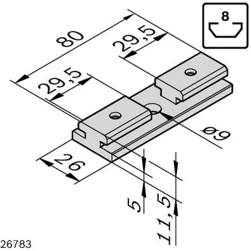 3842552423 ELEMENT GLISANT 8 FLAT LOCKABLE Bosch Rexroth - Calitate Superioară