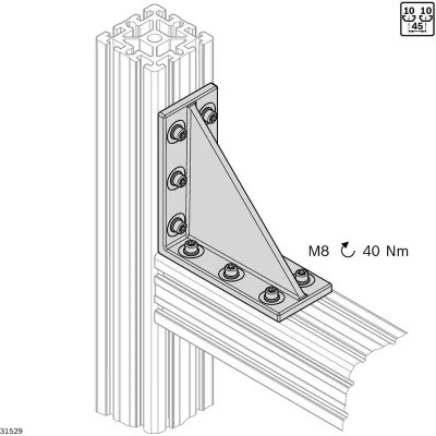 3842555616 Angle 180x180 Dynamic Load Bosch Rexroth, local support