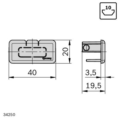 3842555671 COVER CAP 40X20 ESD Bosch Rexroth, high quality