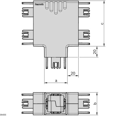 3842558650 TEU 40-80-80 GREY Profile Accessories Bosch Rexroth