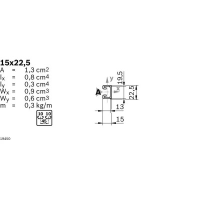 3842563232 Profil Drept 15x22,5 Bosch Rexroth - Calitate Superioară
