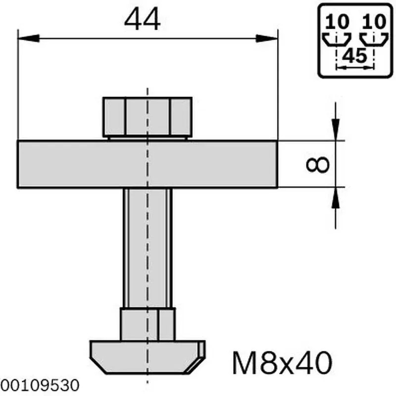 3842146972 QV Fastening Set, 10 8x40 Bosch Rexroth - Superior Quality