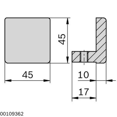 3842191194 END CAP 45X45X27 Bosch Rexroth, superior quality
