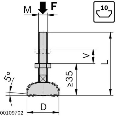 3842311951 Articulated Foot D90 M16X145 Bosch Rexroth, superior quality
