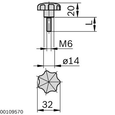 3842516849 Star Knob Screw Bosch Rexroth - Superior Quality
