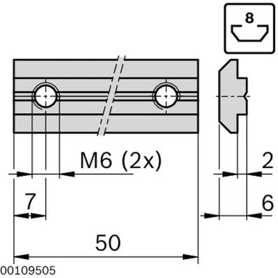 3842518427 Profile Connector 8/50 Bosch Rexroth - Superior Quality