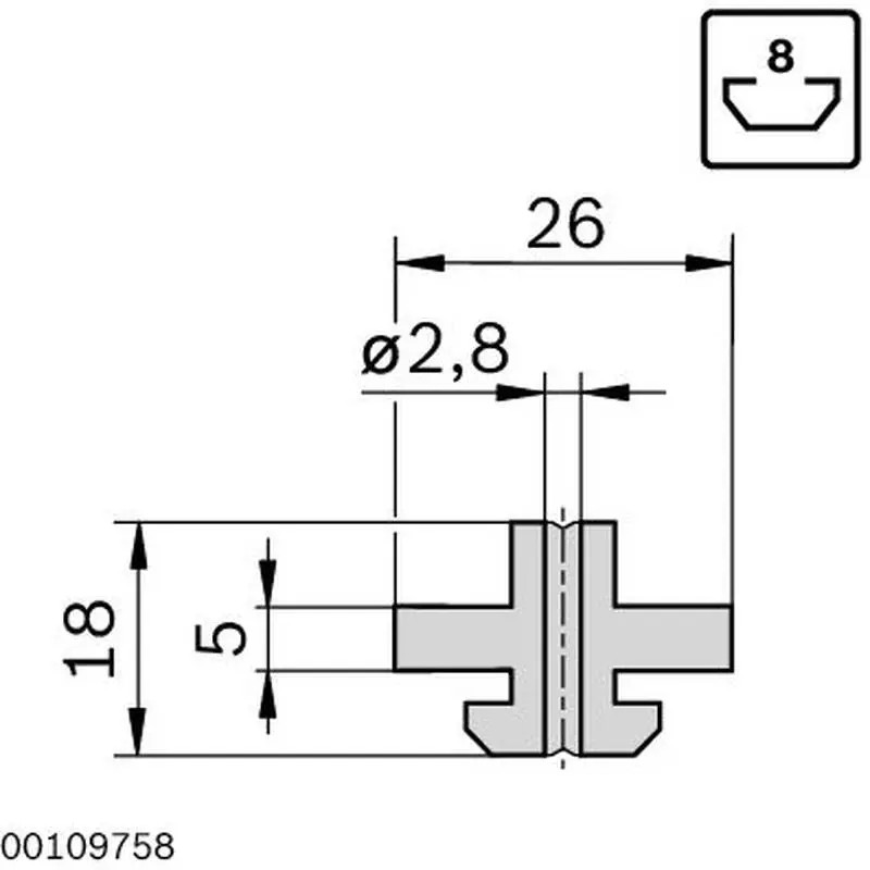 3842523210 SLIDING ELEMENT 8N MITTIG EINS Bosch Rexroth - Superior Quality