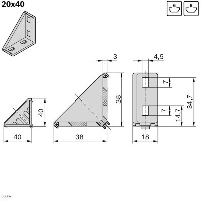 3842523520 ANGLE 20X40 SET Bosch Rexroth - Local Support