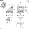3842523561 UNGHI 45X45 SET Accesorii Profile Bosch Rexroth