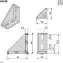 3842523570 ANGLE 45X90 SET Profile Accessories Bosch Rexroth