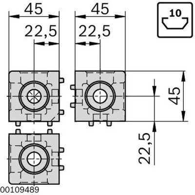 3842523874 Conector Cubic 45/3 Bosch Rexroth, calitate superioară