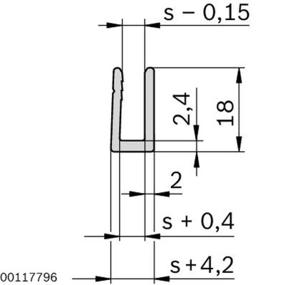 3842536540 Edge Protection 6MM AL 10X3000MM Bosch Rexroth - Superior Quality