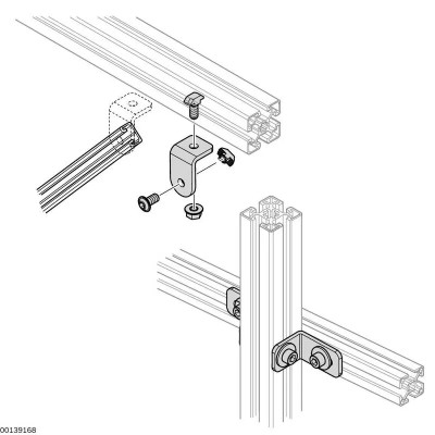 3842537862 FIXING BRACKET M6 P60-30 SET Bosch Rexroth, superior quality