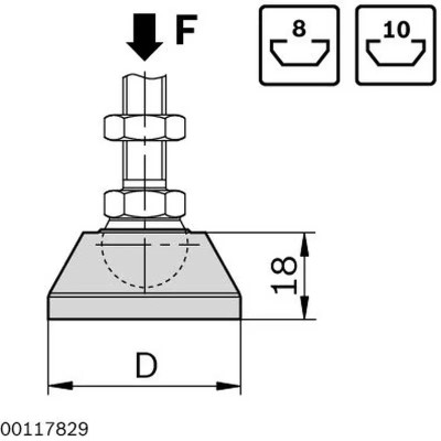 3842538677 TALPĂ DE FIXARE D59 ZN BLACK Bosch Rexroth - Calitate Superioară