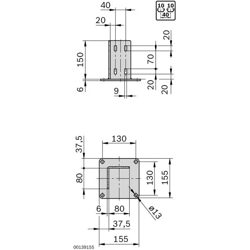 3842542669 FIXING BASE 80X80 Bosch Rexroth, superior quality