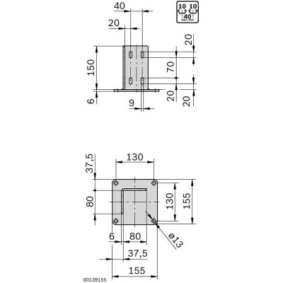 3842542669 FIXING BASE 80X80 Bosch Rexroth, superior quality