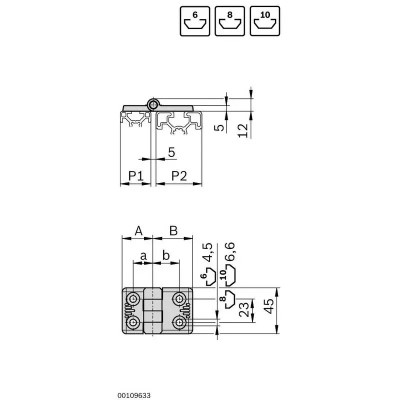 3842544530 AL Hinge 40/40 Bosch Rexroth, superior quality