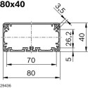 3842552273 CABLE CHANNEL 80X40 AL 12X3000MM Bosch Rexroth, superior quality