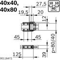3842554428 Support Arm Joint 40x40 Bosch Rexroth - Superior Quality