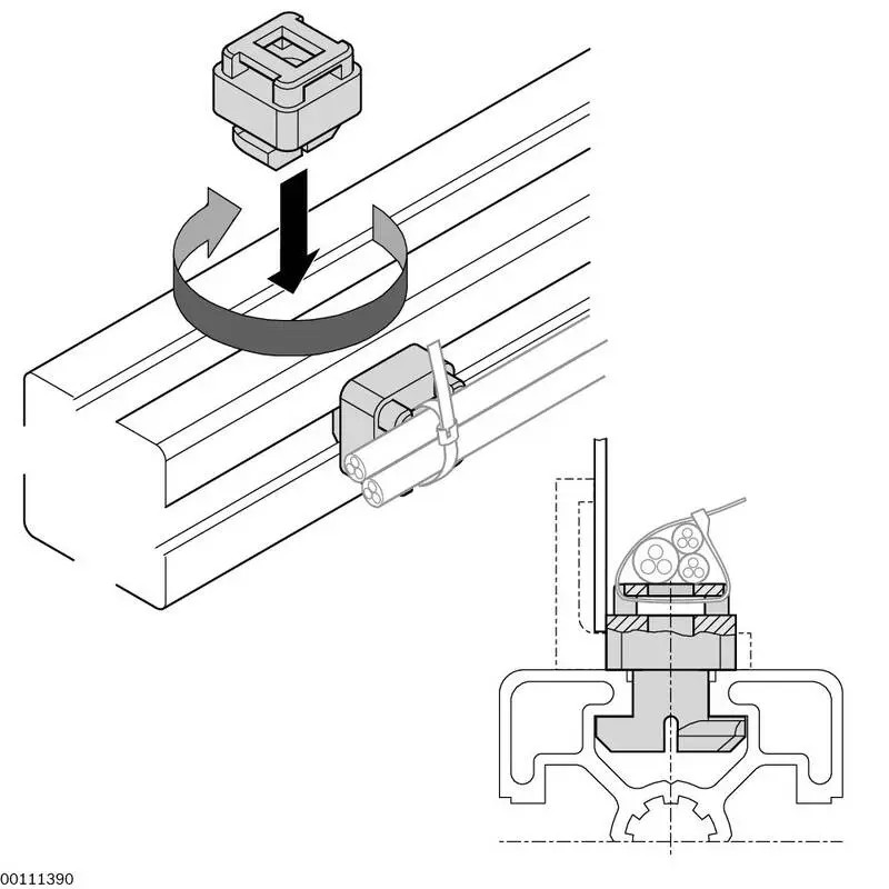 3842555182 Cable Bracket N8 Grey Bosch Rexroth - Superior Quality