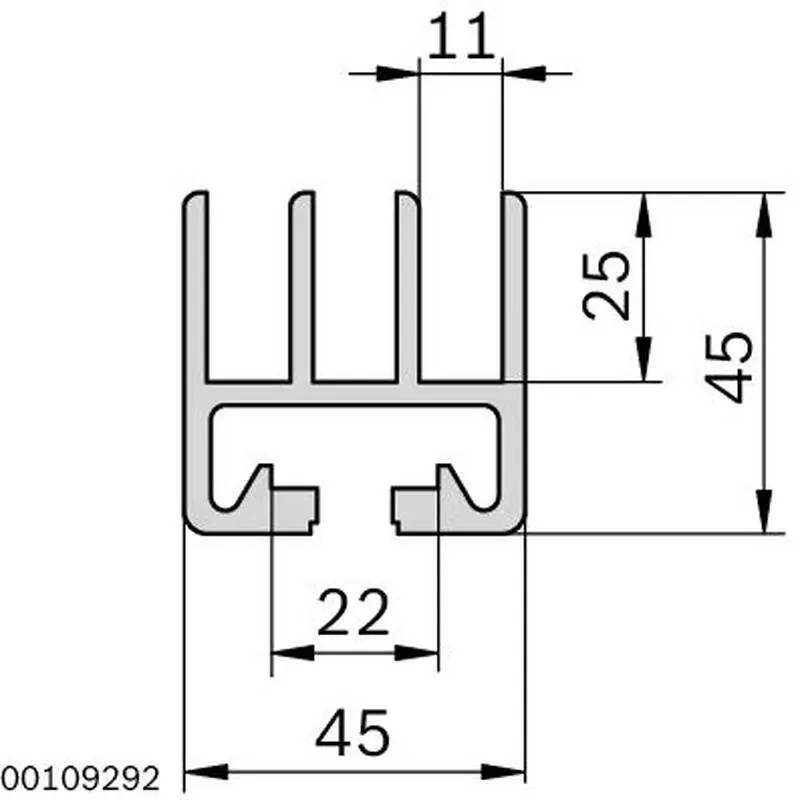 3842557943 Sliding Door Profile 45X45 Bosch Rexroth, Superior Quality