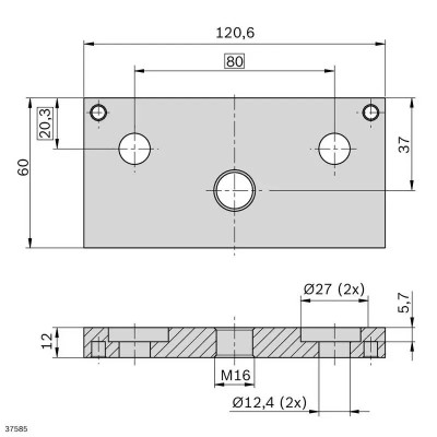 3842558218 TALPĂ DE FIXARE CGP 60X120 Bosch Rexroth, calitate superioară