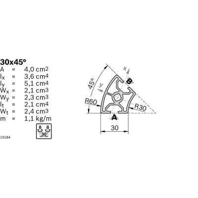 3842558314 Profil Drept 30x45G Bosch Rexroth - Calitate Superioară
