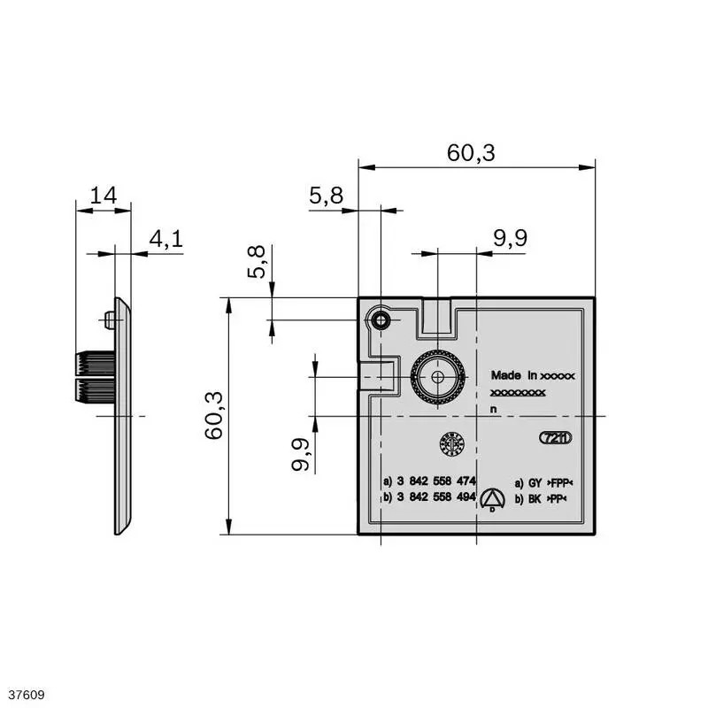 3842558474 Cover Cap CGP 60x60 Bosch Rexroth, superior quality