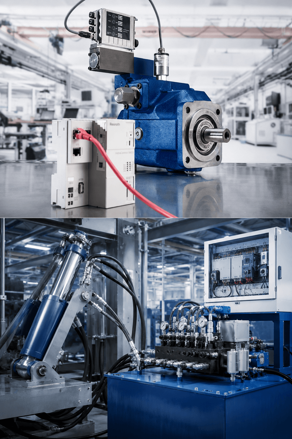 Bosch Rexroth industrial hydraulics applications designed and integrated by CreatX Technology