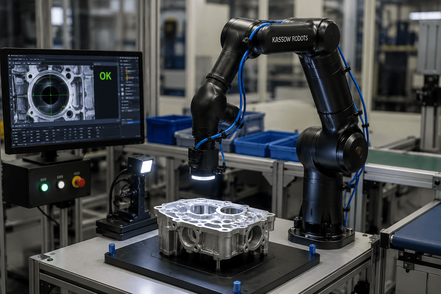 Robot Kassow pentru inspecția și controlul calității