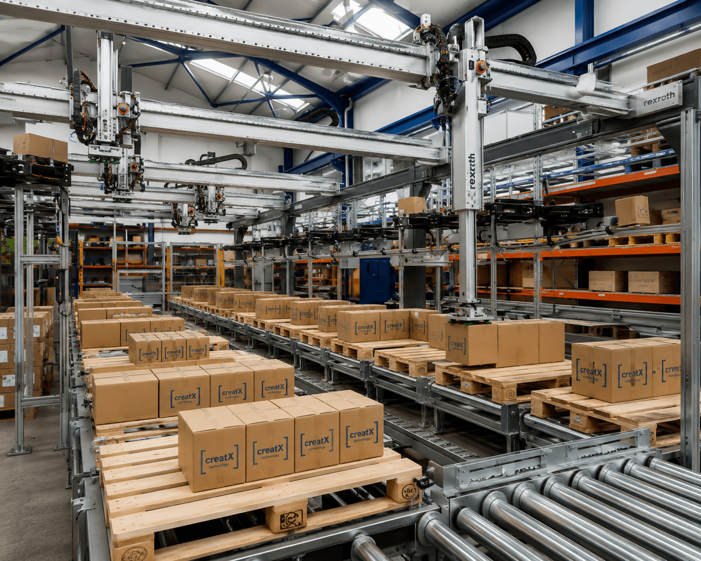 Sistem Pick and Place cu axe carteziene Bosch Rexroth
